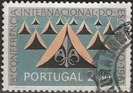 PORTUGAL 1962 18th International Scout Conference (1961) - 2e50 Scout Badge And Tents FU - Usado