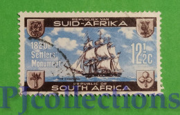 S396 - SUD AFRICA - SOUTH AFRICA 1962 NAVE - SHIP 12,5c USATO - USED - Used Stamps