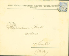 Belgique YT N°60 Léopold II 25ct Bleu Perforé Perforation CR Sté Générale De Reports Et Dépôts SA Bruxelles CAD 16 7 00 - 1934-51