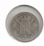 LEOPOLD II * 50 Cent 1898 Frans * Fraai * Nr 12449 - 50 Cents