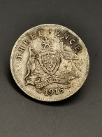 3 PENCE ARGENT 1915 GEORGE V 800000 EX.  AUSTRALIE / AUSTRALIA SILVER - Threepence