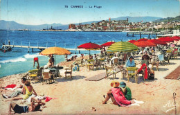 FRANCE - Cannes - La Plage - Animé - Colorisé - Carte Postale Ancienne - Cannes