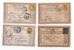 !!! LOT DE 4 CARTES PRECURSEUR CERES & SAGE CACHETS DE PARTHENAY, BRESSUIRE, LA MOTHE ST HERAYE, MELLE (DEUX SEVRES) - Cartes Précurseurs