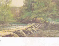 Tarr Steps, Watercolour  - UK -  Postcard - Unused - E26 - Southport