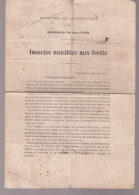 Insectes Nuisibles Aux Forets   Belgique   1901 - Decrees & Laws