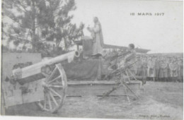 18 Mars 1917  (Messe Sur Le Front Pendant La Première Guerre Mondiale -artilleries) Circulé 1917 Photo Pegné Nantes - 1914-18