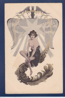 CPA Douhin Illustrateur Femme Woman érotisme Nu Féminin Symbolisme Voir Dos - Doubek, F.