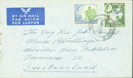 Rhodésie & Nyasaland YT N°19 à 25 CAD ? 30 OCT 1962 Pour Suisse Commonwealth Par Avion - Rhodesië & Nyasaland (1954-1963)