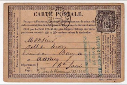 !!! CARTE PRECURSEUR TYPE SAGE CACHET DE ST JEAN DE MAURIENNE (SAVOIE) - Cartes Précurseurs