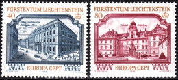 LIECHTENSTEIN 1978 EUROPA: Architecture. Complete Set, MNH - 1978