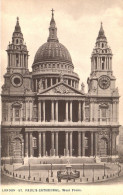 UNITED KINGDOM, LONDON, ST. PAUL'S CATHEDRAL, WEST FRONT, VINTAGE POSTCARD - St. Paul's Cathedral