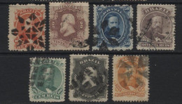 Brazil (36) 1866 Emperor Dom Pedro II Set. Used. Hinged. - Gebraucht