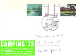 Germany:Berlin:Cover, Special Cancellation Deutsche Camping-ausstellung 1973 - Brieven En Documenten