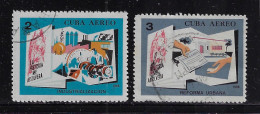 CUBA 1966 AIRMAIL SCOTT C241-C242 CANCELLED - Poste Aérienne