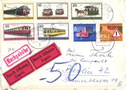 Germany:Berlin:Cover, Trains And Trams, Nachgebür, Durch Eilboten Expres, 1971 - Covers & Documents