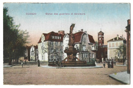 Delcampe - Allemagne -   Duren  -statue  Des Guerriers  Et Seminaire - Düren