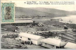 CP N° 16 « Port De MATADI » Ayant Circulé De LUSAMBO Vers MONS (1921) - Cartas & Documentos