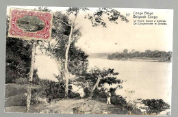 CP N° 57 « Le Fleuve Congo à Sendwe » Ayant Circulé De LUSAMBO Vers MONS (1921) - Lettres & Documents