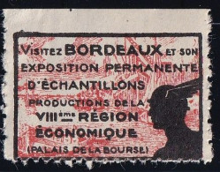 France Vignettes - Bordeaux - Neuf * Avec Charnière - Tourism (Labels)