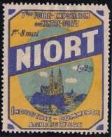 France Vignettes - Niort - Neuf Sans Gomme - Tourism (Labels)