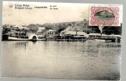 CP N° 62 « LEOPOLDVILLE – Le Port » Ayant Circulé De LUSAMBO Vers MONS (1921) - Cartas & Documentos