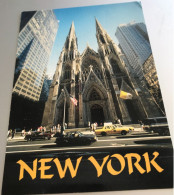 Usa New York City 1999 La Cathedrale St Patrick 1853 Taxi Jaune Draapeaux -ed City Sights Nys 547 - Iglesias