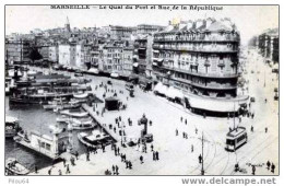 Marseille - Le Quai Du Port Et Rue De La République - Alter Hafen (Vieux Port), Saint-Victor, Le Panier