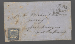Baden,Nr.19,EF,Nr.10+ Bahnpost O -Bahnstation Bei Rheinfelden 11.Jan (1866) (240) - Lettres & Documents