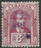 Sarawak. 1918 Sir Charles Vyner Brooke. 6c Used. No W/M SG 67 - Sarawak (...-1963)