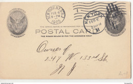 US, Postal Stationery Postal Card Posted 1905 New York Pmk B210710 - 1901-20