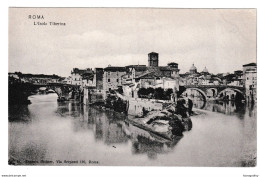 Rome, L'Isola Tiberina Old Postcard Unused B210710 - Pontes