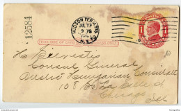 American Monthly Preprinted Postal Stationery Postcard Travelled 1915 B171020 - 1901-20