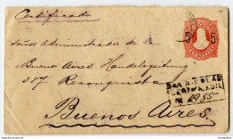 Argentina Postal Stationery Letter Cover Travelled Registered 189? STAMPS MISSING B171020 - Enteros Postales