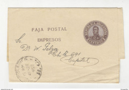 Argentina Postal Stationery Newspaper Wrapper Posted 1908 B201230 - Enteros Postales