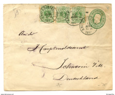 Belgium Postal Stationery Letter Cover Posted 1893 Anvers To Schwerin B200401 - Sobres-cartas