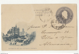Avenida Callao Illustrated Postal Stationery Postcard Posted 1907 To Germany DAMAGED B210526 - Enteros Postales