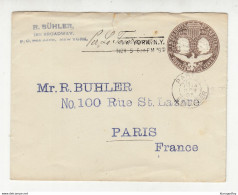 U.S. Postal Stationery Letter Cover Posted 1897 To Paris B210526 - Andere & Zonder Classificatie