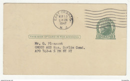 Ace Mail Order Co., East Orange Preprinted Postal Stationery Postcard Posted 1947 B210526 - Other & Unclassified
