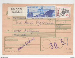 Sverige, Parcel Card Stockholm 1973 B210320 - Briefe U. Dokumente