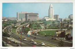 Hollywood Freeway, LA Old Postcard Posted 1958 To Germany Meter Stamp B200210 - Los Angeles