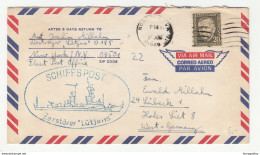 Schiffspost Zerstörer Lütjens Ship Post Letter Cover Posted 1969 USA To Germany B200210 - Other (Sea)