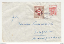 Yugoslavia Red Cross 1965 Postal Tax Stamp On Postal Stationery Letter Cover Travelled 1965 Oriovac To Zagreb B190615 - Bienfaisance