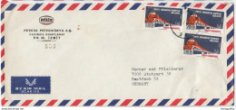 Turkey, Petkim Petrokimya Company Airmail Letter Cover Travelled 1972 B171025 - Lettres & Documents