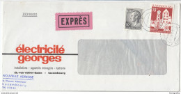 Luxembourg, Electricité Georges Company Letter Cover Express Travelled 1975 Luxembourg To Stuttgart B171025 - Briefe U. Dokumente