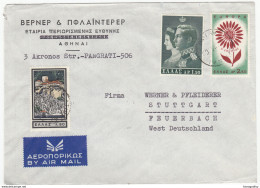 Greece, Werner & Pfleiderer Company Airmail Letter Cover Travelled B171025 - Briefe U. Dokumente