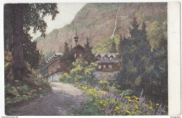 Hotel Kesselfall Alpenhaus Painting 1921 Old Vintage Postcard Unused 170520 - Kaprun