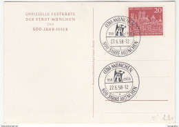 Germany, 800 Years Of Munich MC 1958 B170330 - Autres & Non Classés