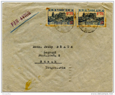 Tunisie Old Air Mail Letter Cover Travelled 1938 To Yugoslavia Bb151006 - Poste Aérienne