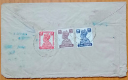 INDIA 1946, COVER USED TO ÚSA, DUE, BIG T IN RING, ADVERTISING NEW STANDARD ENG, GEOPHYASICAL INSTRUMENT, KING 3 DIFF ST - 1936-47 Roi Georges VI