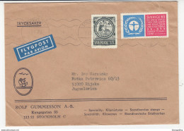 Sweden, Rolf Gummesson Company Letter Cover Airmail Travelled 1976 Stockholm Pmk B180220 - Covers & Documents